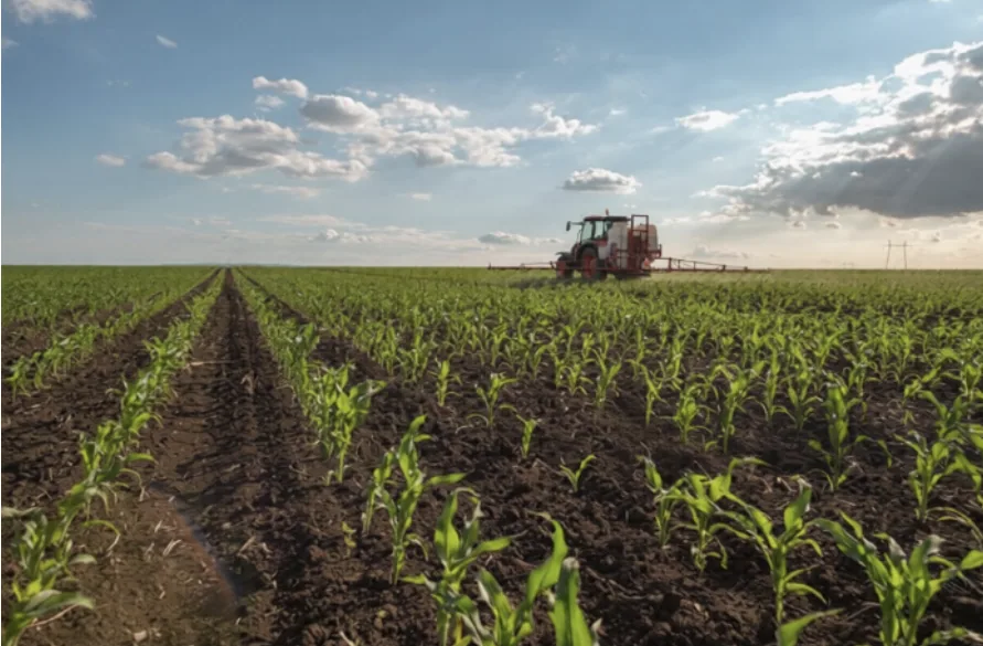 Tractor working a farm field, illustrating electrified alternatives to Haber-Bosch fertiliser production