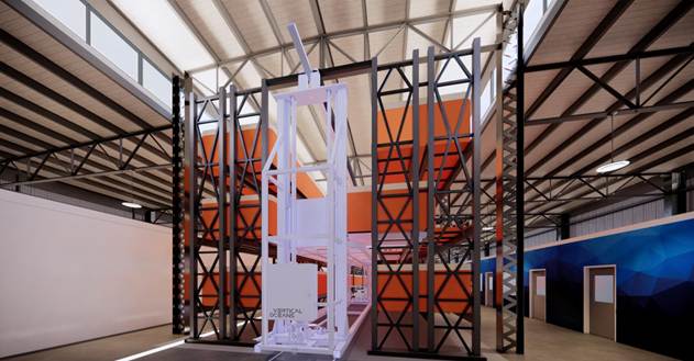 AkuaTower's automated racking system cycling iHAB shrimp growing modules